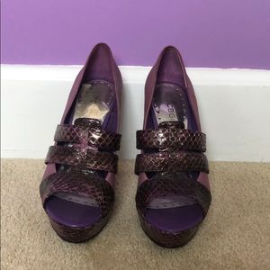 BCBG Snake Heels